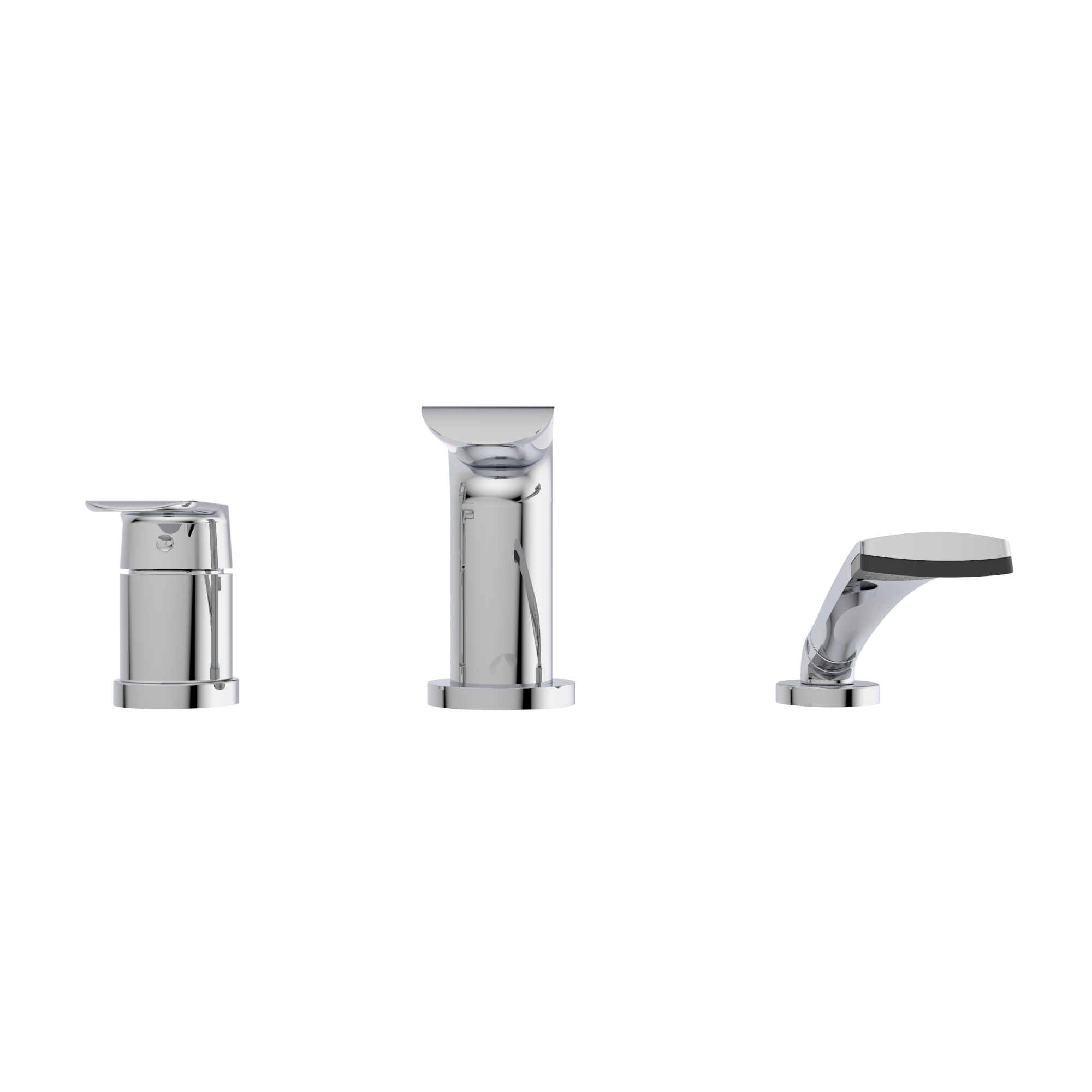 Robinet De Baignoire Romain Doré Brossé Beiyi - Bec Cascade - 3 Trous - Acier Inoxydable 304