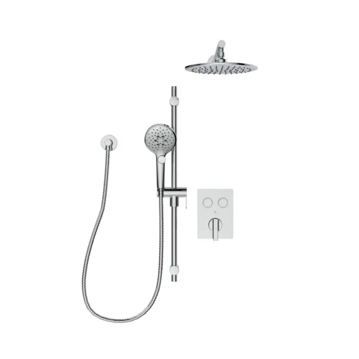 Kit : Robinet pour douche - Garniture pour valve thermostatique, déviatrice 2 voies (D/B)
